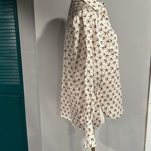 Reiss NWOT Pia Printed Geometric half button up - 2 ($228) - Picture 14 of 15